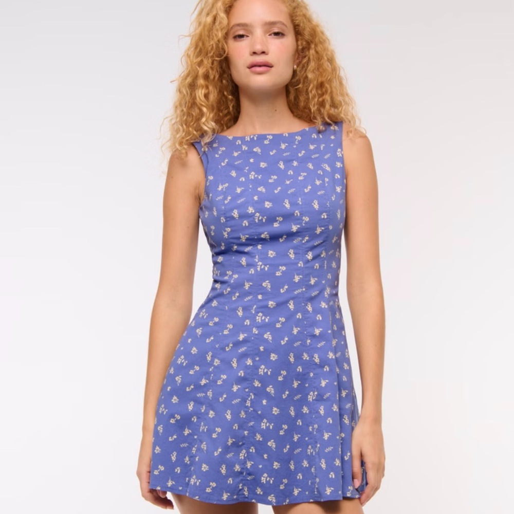 Abercrombie & Fitch Blue Floral Mini Dress